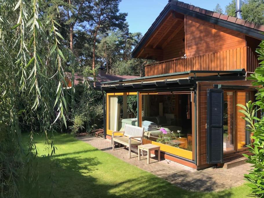 Houten Chalet/Bungalow In Het Bos, Sauna, Jacuzzi Meijel Exterior photo